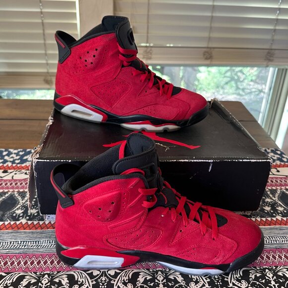 Air Jordan 6 Retro Toro Bravo, Red/Black, Size 11 Men, Used- Good Condition - Picture 1 of 8